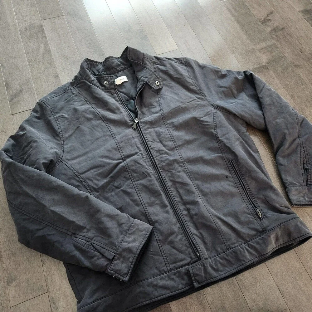 CALVIN KLEIN Men's Classic Zip-Front Members Only \ Bomber Jacket XL Iron Grey - Picture 5 of 11